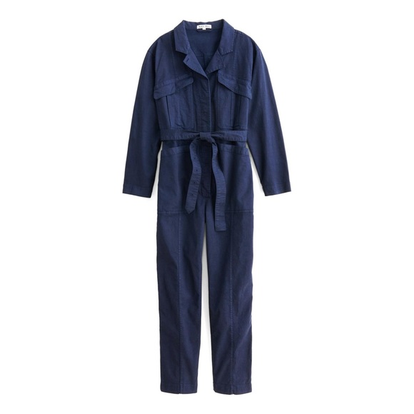 Alex Mill Expedition Jumpsuit in washed twill, deep navy - Picture 2 of 5